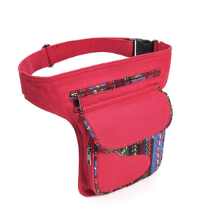 Tribal Patchwork Styled Waist Belt Bag - Various Colours