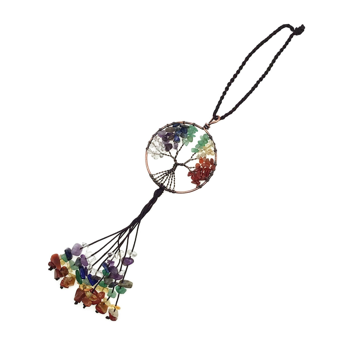 Handmade Natural Crystal Tree Of Life Car Ornament