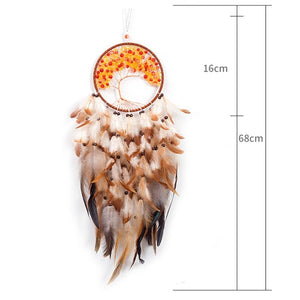 Coffee Coloured Dream Catcher With Feathers