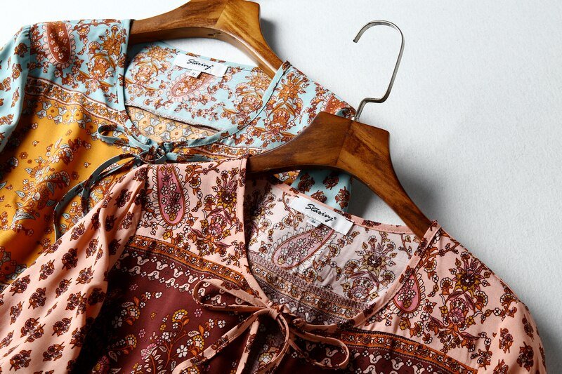 Relaxed Vintage Styled Hippie Blouse Top | S-L | 2 Colours