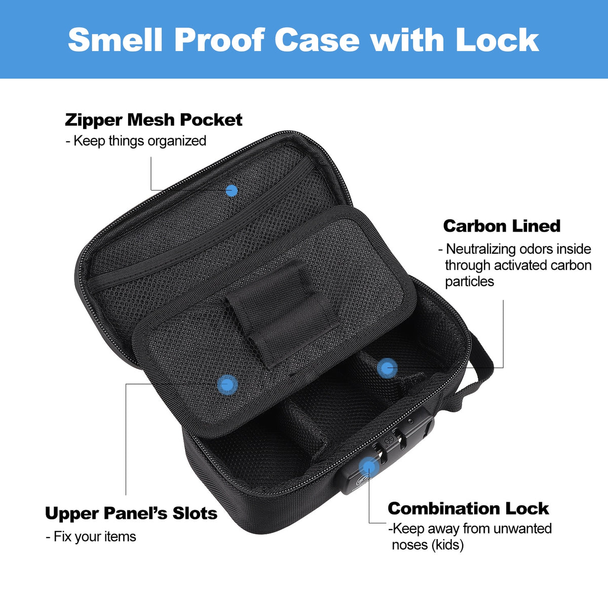 Smell Proof Bag Set With Various Accessories