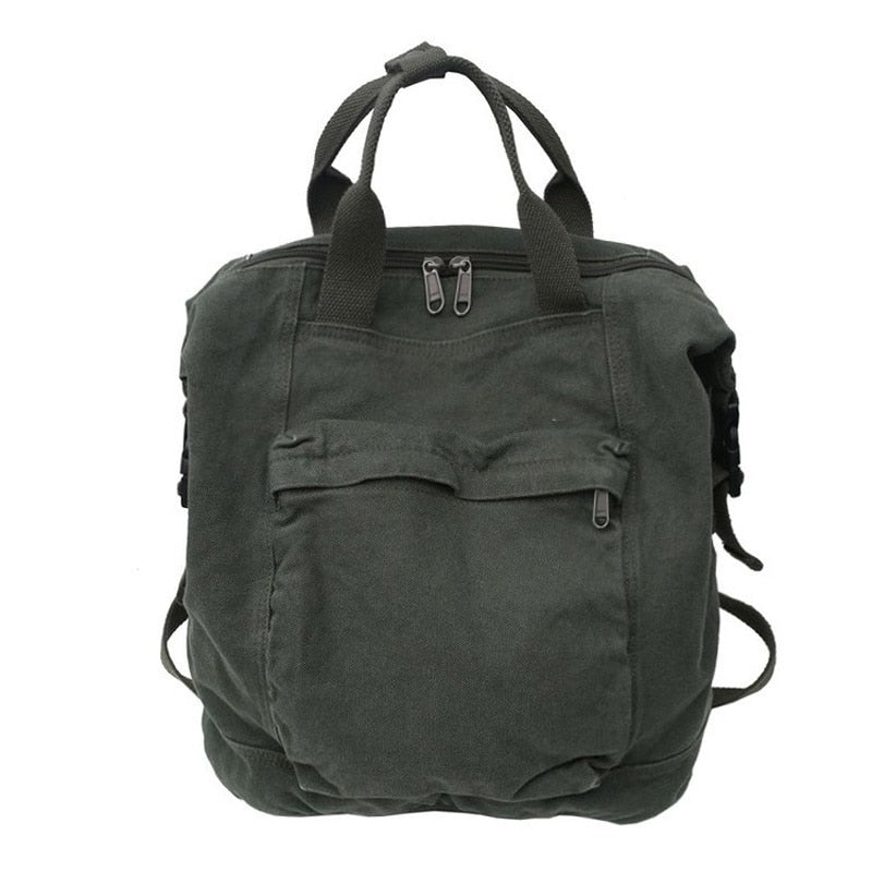 Large Cool Plain Canvas Shoulder Backpacks - Various Colours