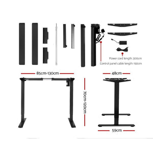 Sit Stand Desk | Motorised Height Adjustable | Frame Only | Black | Standing Desk