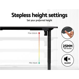 Sit Stand Desk | Motorised Height Adjustable | Frame Only | Black | Standing Desk