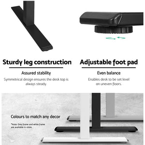 Sit Stand Desk | Motorised Height Adjustable | Frame Only | Black | Standing Desk