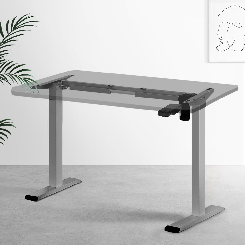 Sit Stand Motorized Height Adjustable Desk Frame | Grey | Standing Desk