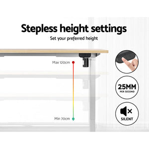 Electric Standing Desk | Motorized Sit Stand Desk | White Oak