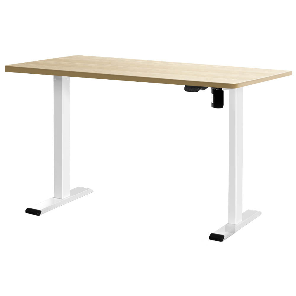 Artiss Electric Standing Desk Motorised Sit Stand Desks Table White Oak 140cm