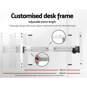 Artiss Electric Standing Desk Motorised Sit Stand Desks Table White 140cm