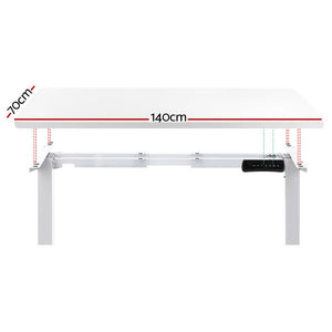 Electric Adjustable Standing Desk | White | 140cm