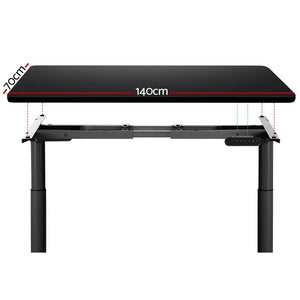 Black Electric Standing Desk - 140cm