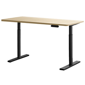 Motorized Adjustable Standing Desk - Black Oak