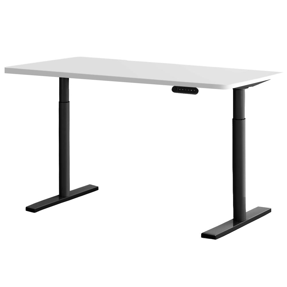 Motorized Adjustable Standing Desk - Black White