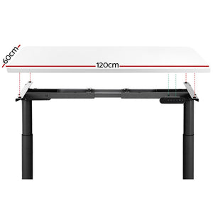 Motorized Adjustable Standing Desk - Black White