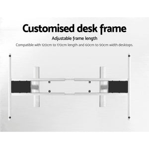 Electric Standing Desk - Height Adjustable - White Black