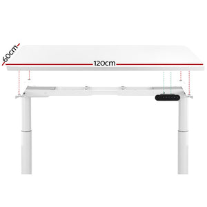 Electric Standing Desk - Height Adjustable - White