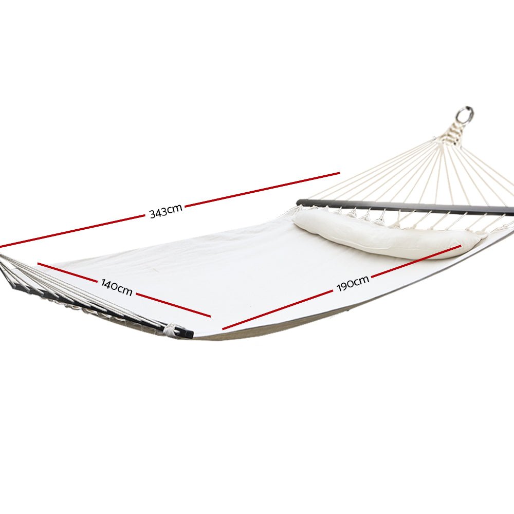 Cream Hammock With Tassels - Double