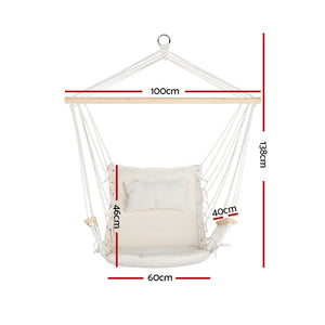 Cream Hammock Hanging Swing Chair