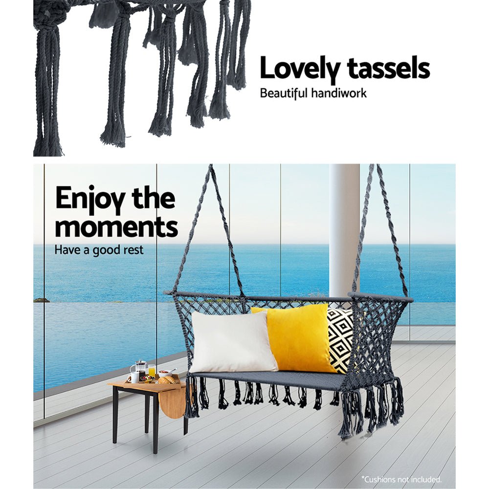 Garden 2 Person Rope Hammock Chair