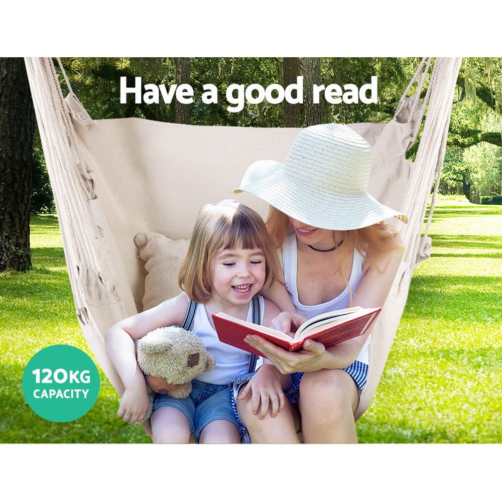 Cream Garden Hammock Swinging Chair