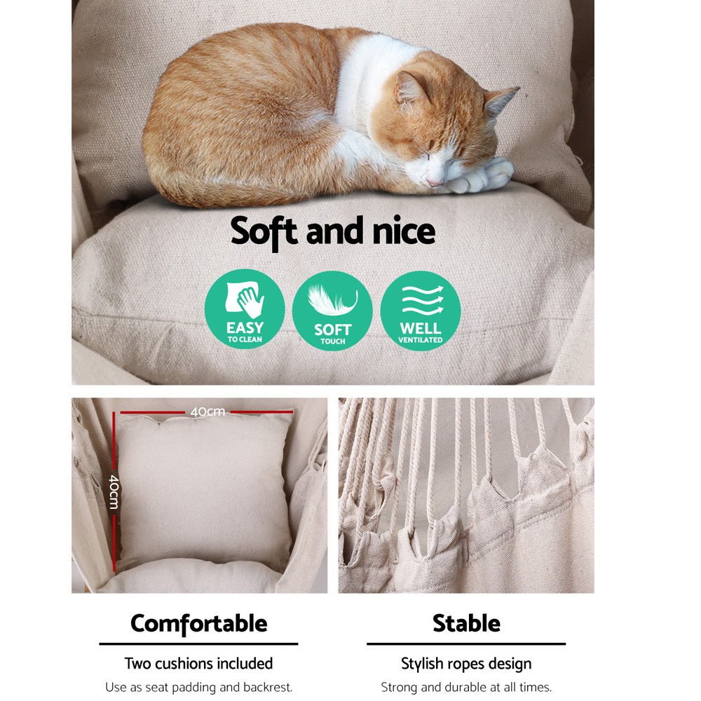 Cream Garden Hammock Swinging Chair