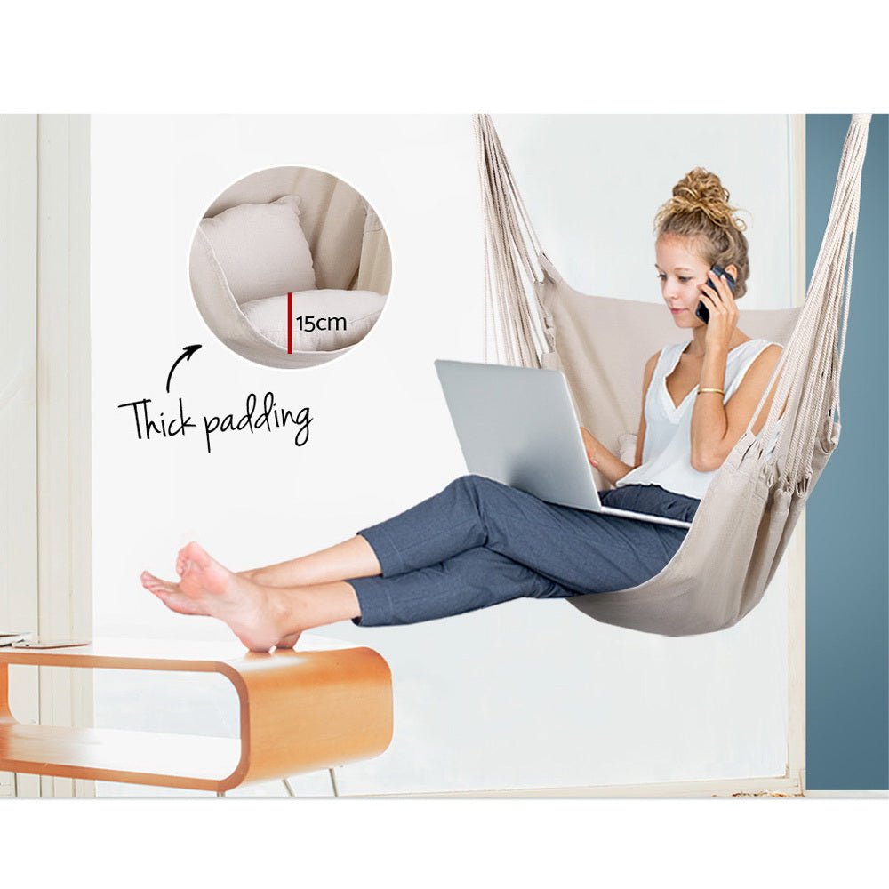 Cream Garden Hammock Swinging Chair