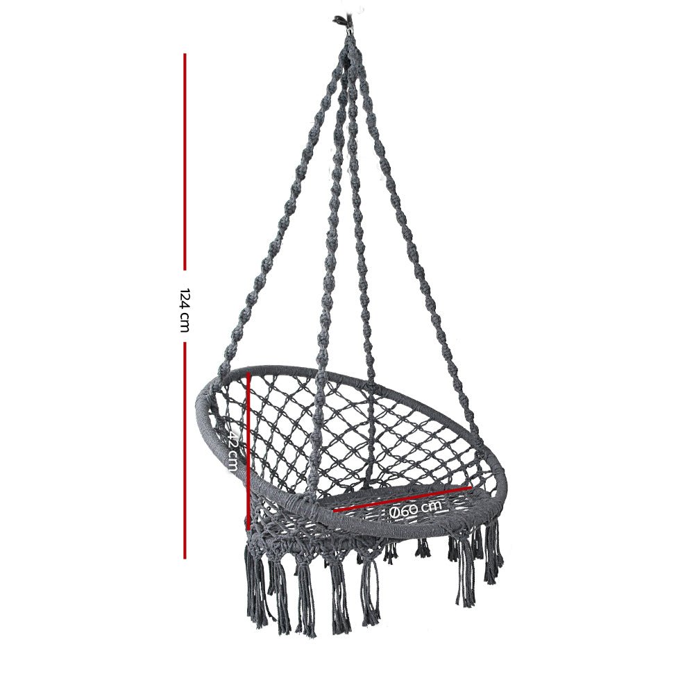 Hippie Styled Grey Hammock Swing Chair