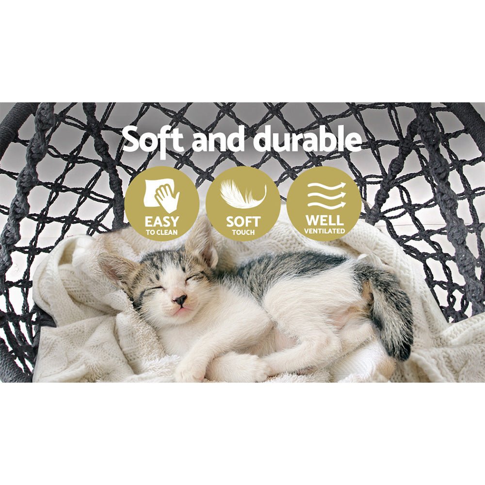 Hippie Styled Grey Hammock Swing Chair