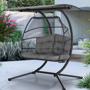 Outdoor Lounge / Hanging Egg Chair - Grey