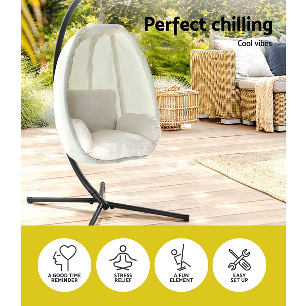 Patio Egg Hammock Pod With Stand