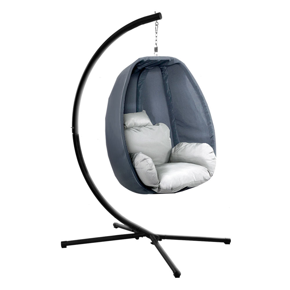 Patio Hanging Egg Hammock Pod With Stand