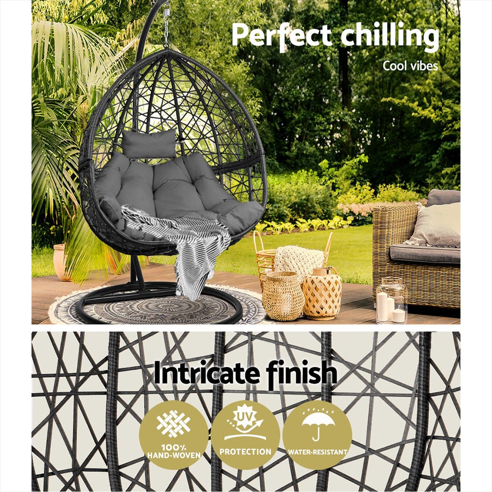 Black Outdoor Hanging Swing Chair
