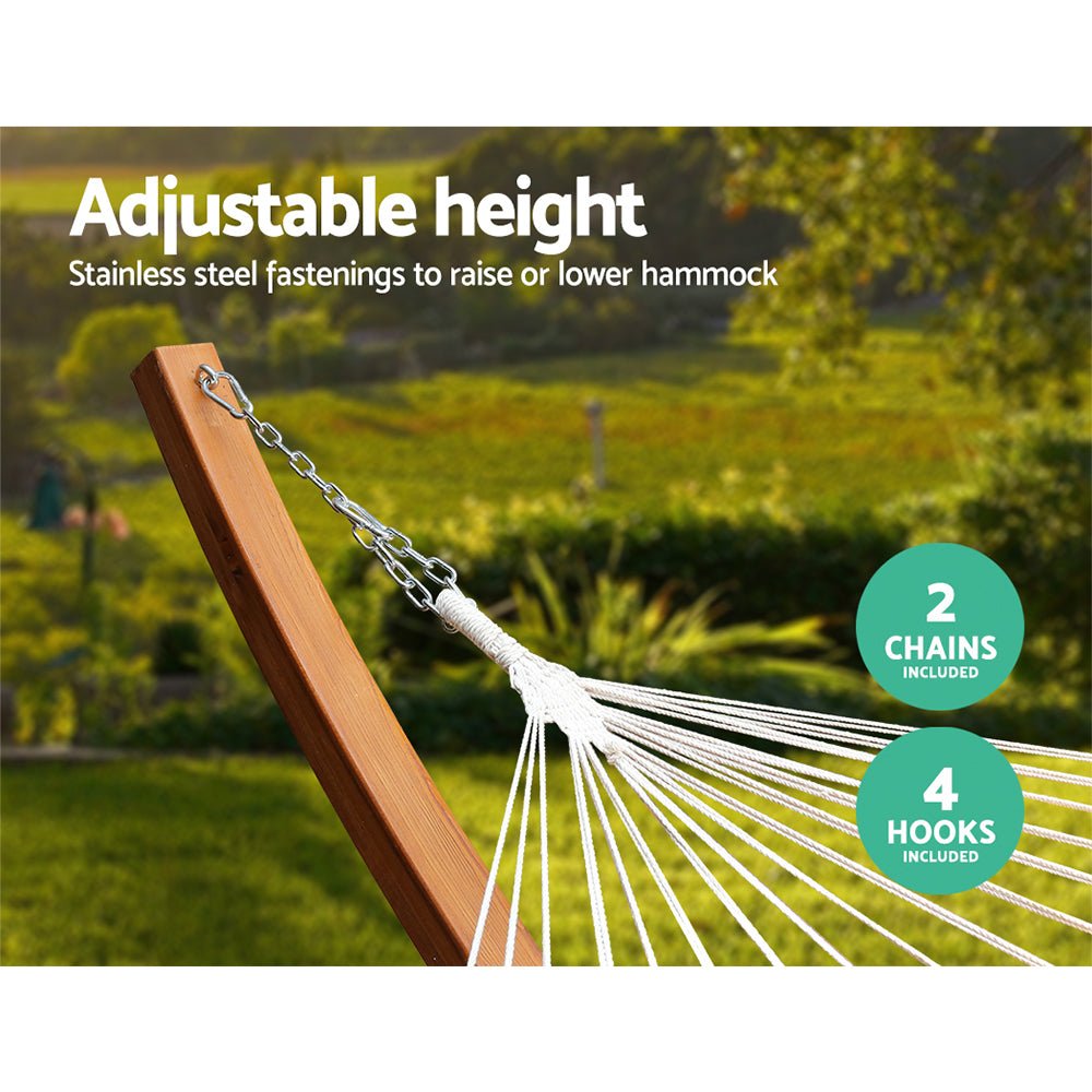Garden / Patio Hammock With Wooden Stand