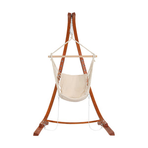 Gardeon Wooden Hammock Chair with Stand | Outdoor Lounger for Camping and Patio