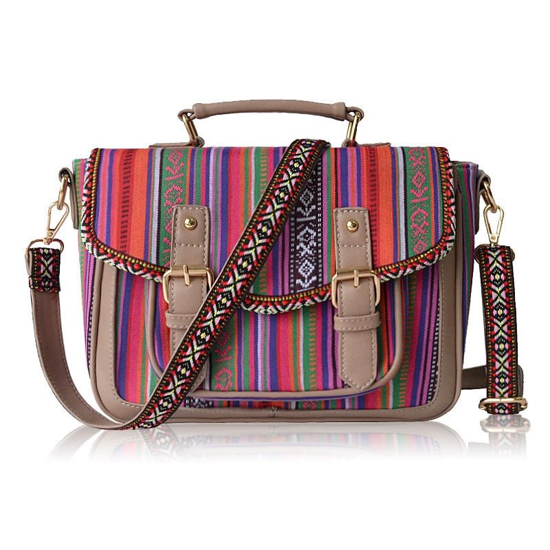 Aztec Bohemian And Hippie Styled Shoulder Cross Body Bag - Various Colours