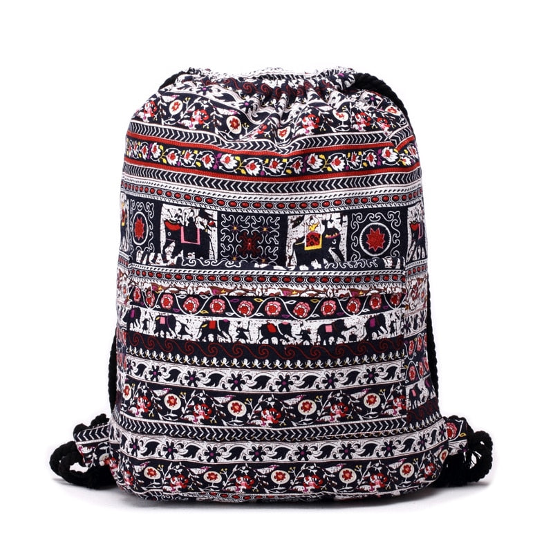 Aztec Hippie Styled Draw String Backpacks