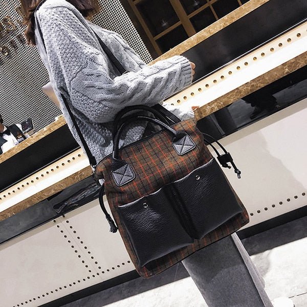 High Quality Leopard Patchwork Shoulder Bag