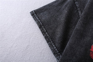 San F Acid Washed O-Neck T-shirt | S-XL