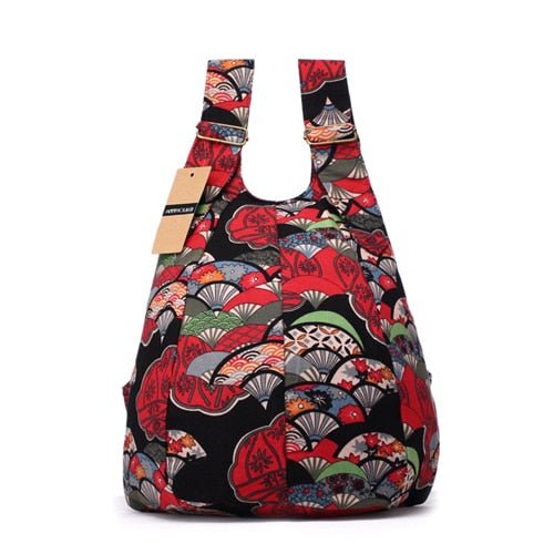 Women's Mochila Cotton Fabric Bag - Various Designs