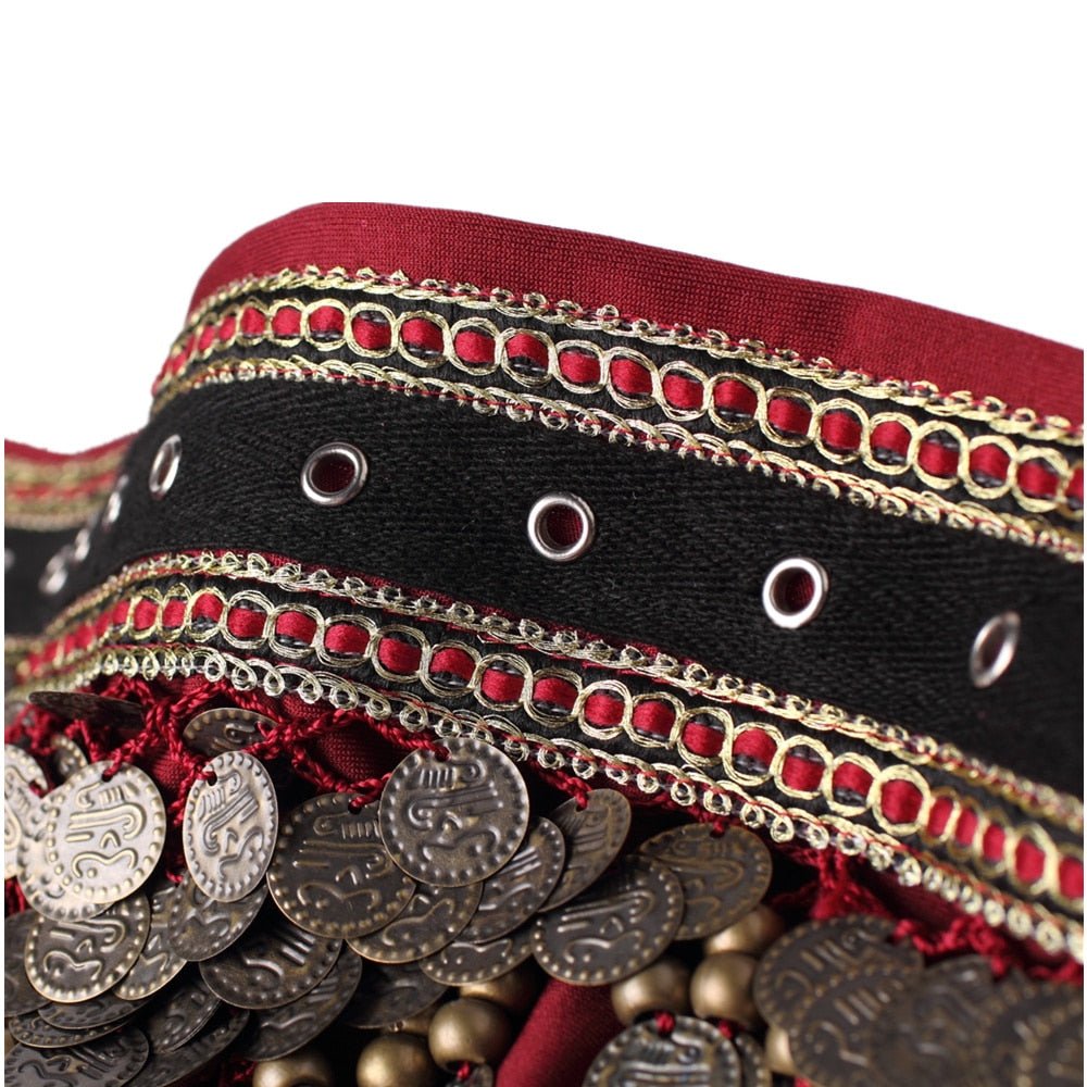 Tribal Gypsy Belly Dancing Fringe Wrap With Coins | Various Colours