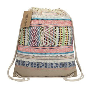 Cool High Quality Draw String Bag With Hippie Design