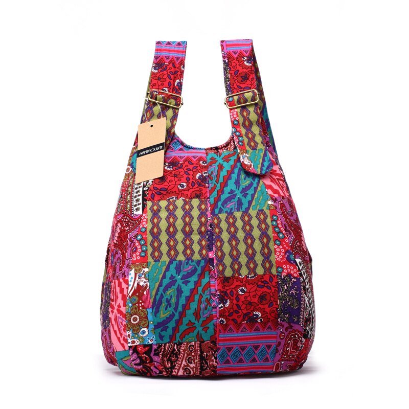 Women's Mochila Cotton Fabric Bag - Various Designs