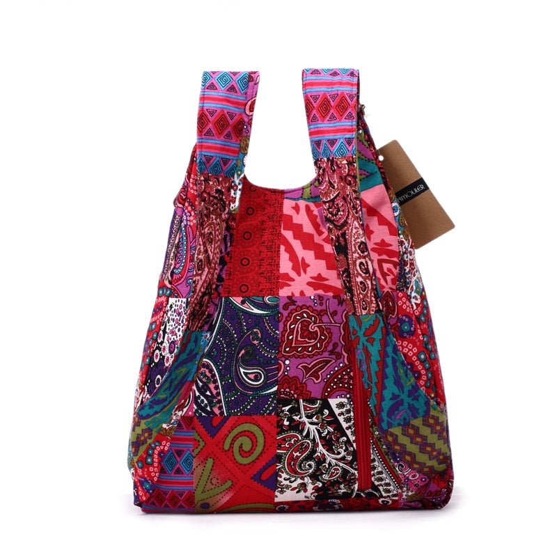 Women's Mochila Cotton Fabric Bag - Various Designs