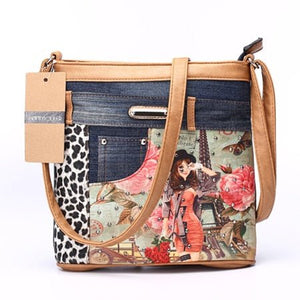 Women's Art Styled Patchwork Shoulder Bags