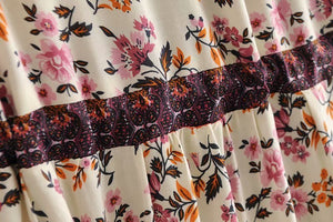 Women's Bohemian Beach Maxi Dress With Bat Sleeves | S-L | 2 Colours