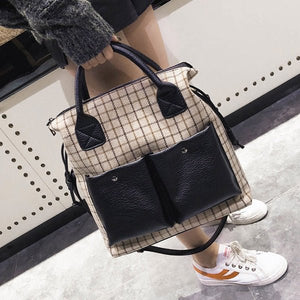 High Quality Leopard Patchwork Shoulder Bag