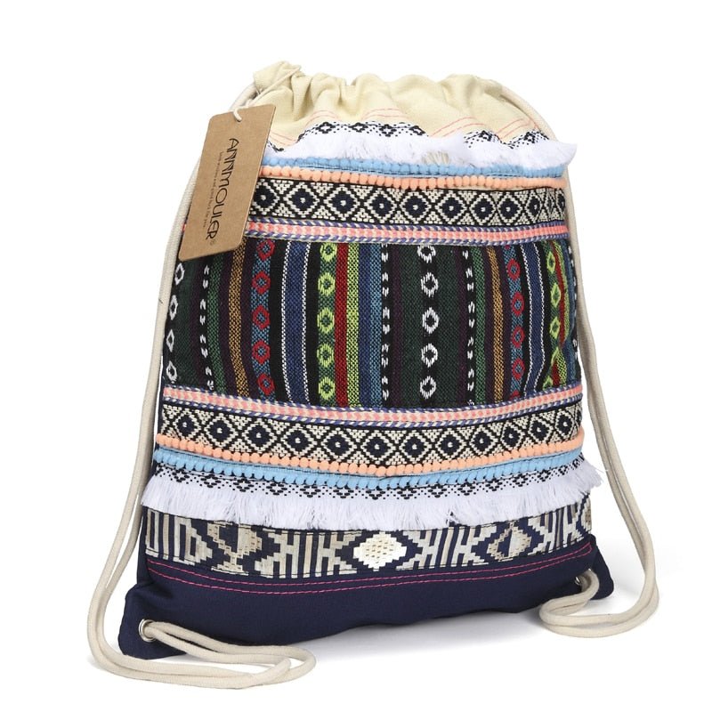 Cool High Quality Draw String Bag With Hippie Design
