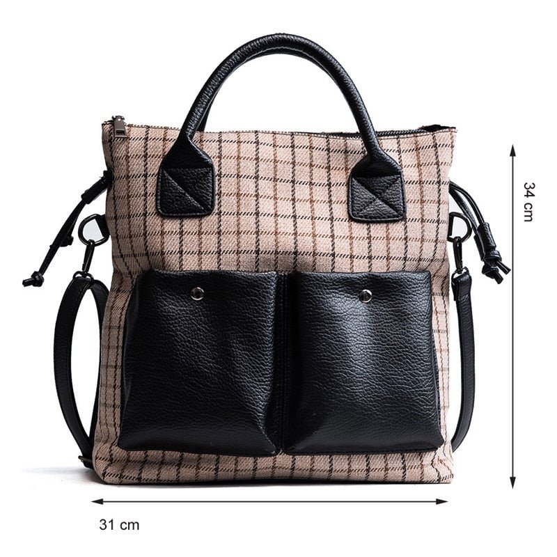 High Quality Leopard Patchwork Shoulder Bag