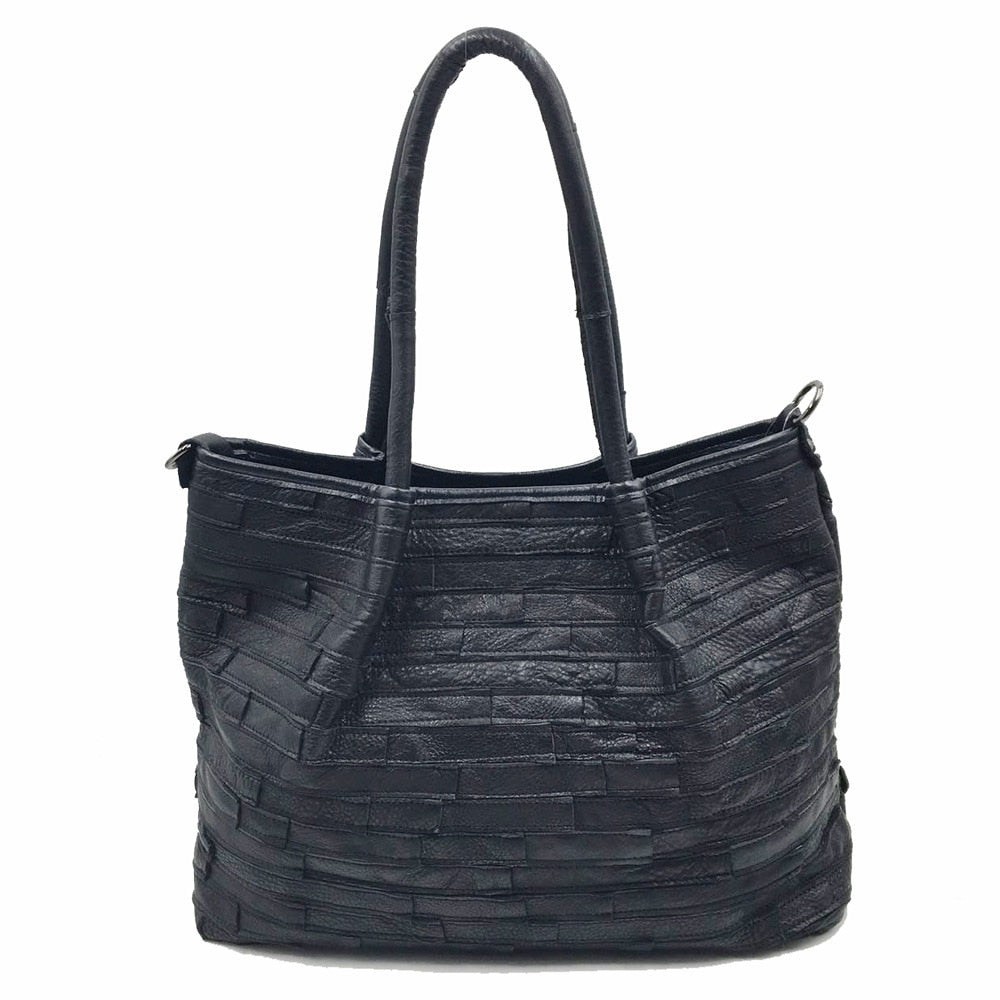 Oversized Genuine Leather Multicolor Flower Handbag - Various Colours