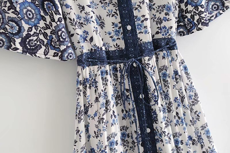 Women's Bohemian Beach Maxi Dress With Bat Sleeves | S-L | 2 Colours